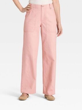 Universal Thread Wide-Leg Utility Pants in Light Pink NWOT